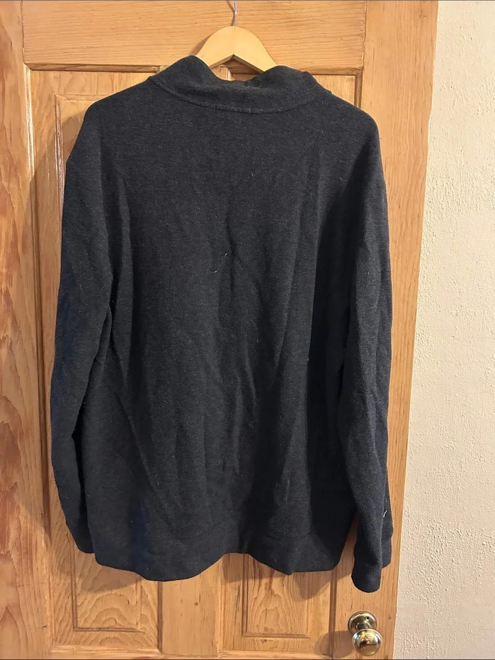 Banana Republic Men’s Dark Charcoal Zip-Up Sweater